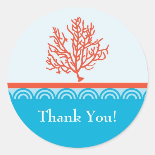 Red Coral Favor Sticker (Voorkant)