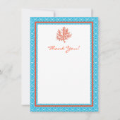 Red Coral Hartelijk dank Bedankkaart (Voorkant)