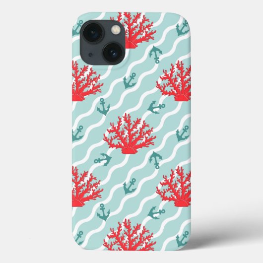 Red Coral Pattern 1 Case-Mate iPhone Case (Achterkant)