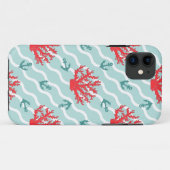 Red Coral Pattern 1 Case-Mate iPhone Case (Achterkant (horizontaal))