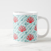 Red Coral Pattern 1 Grote Koffiekop (Rechts)