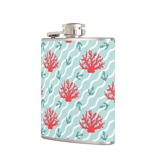 Red Coral Pattern 1 Heupfles (Links)