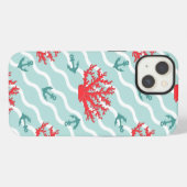 Red Coral Pattern 1 iPhone Hoesje (Achterkant horizontaal)