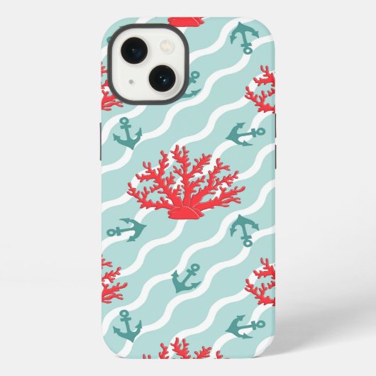 Red Coral Pattern 1 iPhone Hoesje (Achterkant)