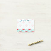 Red Coral Pattern 1 | Jouw namen toevoegen Post-it® Notes (Op bureau)