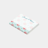 Red Coral Pattern 1 | Jouw namen toevoegen Post-it® Notes (Schuin)