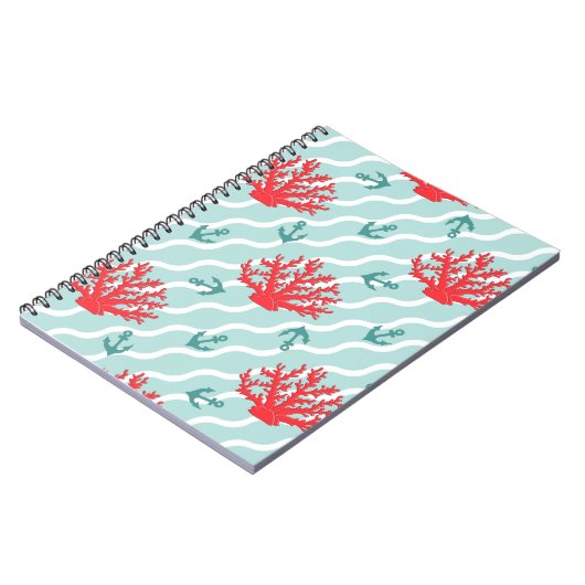 Red Coral Pattern 1 Notitieboek (Linkerzijde)