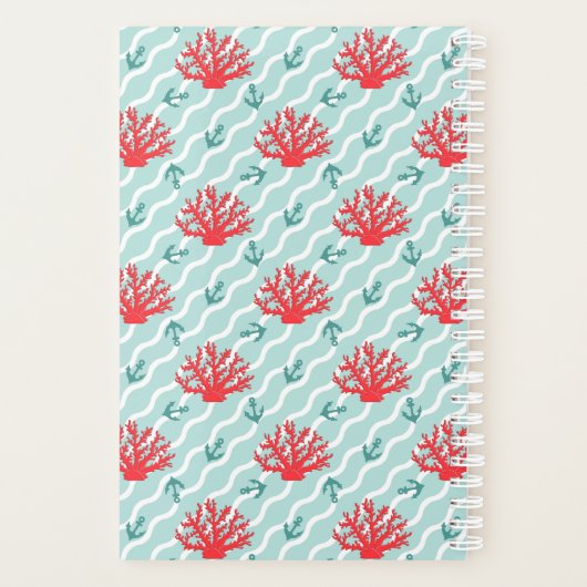 Red Coral Pattern 1 Planner (Achterkant)