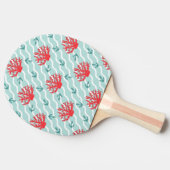 Red Coral Pattern 1 Tafeltennisbatje (Zijkant)