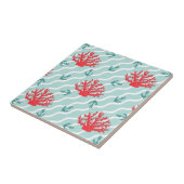 Red Coral Pattern 1 Tegeltje (Zijkant)