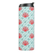 Red Coral Pattern 1 Thermosbeker (Gedraaid links)