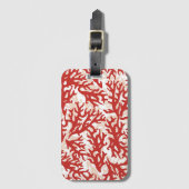 Red Coral Pattern 2 Bagagelabel (Voorkant (verticaal))