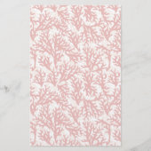 Red Coral Pattern 2 Briefpapier (Voorkant)