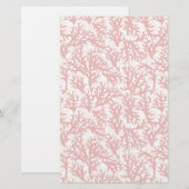 Red Coral Pattern 2 Briefpapier (Voorkant / Achterkant)