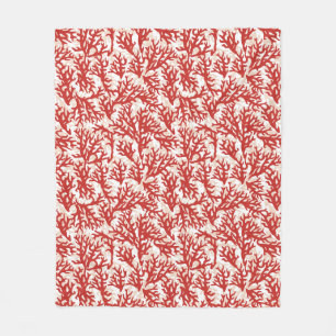 Red Coral Pattern 2 Fleece Deken