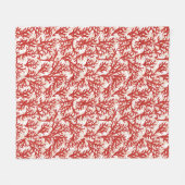 Red Coral Pattern 2 Fleece Deken (Voorkant (Horizontaal))