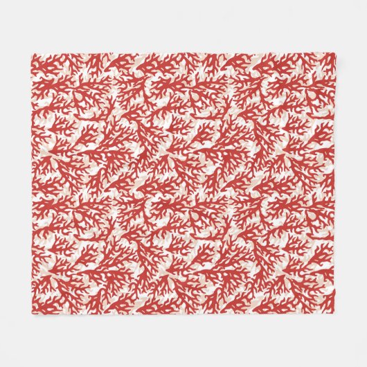 Red Coral Pattern 2 Fleece Deken (Voorkant (Horizontaal))