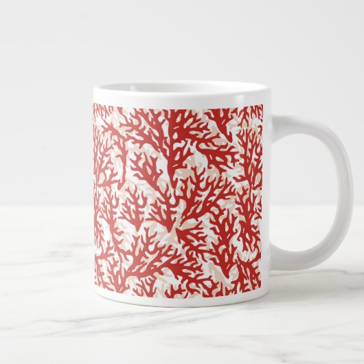 Red Coral Pattern 2 Grote Koffiekop (Rechts)