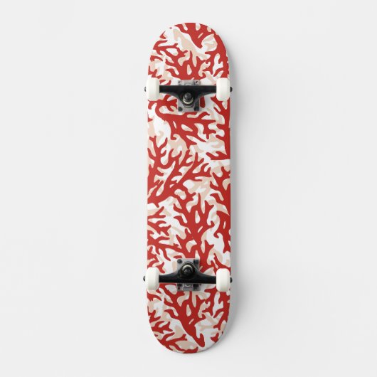 Red Coral Pattern 2 Persoonlijk Skateboard (Voorkant)