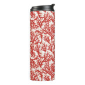 Red Coral Pattern 2 Thermosbeker (Gedraaid links)