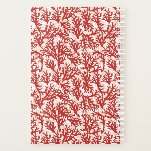 Red Coral Pattern Planner (Achterkant)