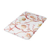 Red Coral & Seashells Bath Mat (Gekanteld)