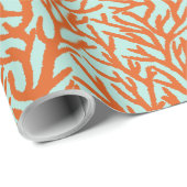 Red Coral Zee Green Ocean Coastal Cadeaupapier (Rol Hoek)