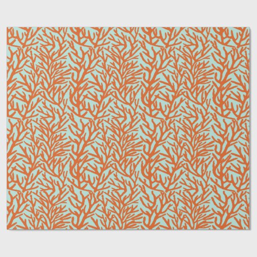 Red Coral Zee Green Ocean Coastal Cadeaupapier (Vlak)