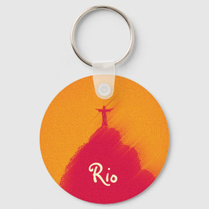 Red Corcovado Rio-Brasil Sleutelhanger