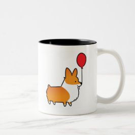Red Corgi Balloon Mok | CorgiDingen