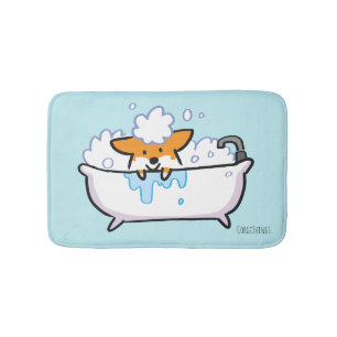 Red Corgi Bath Mat
