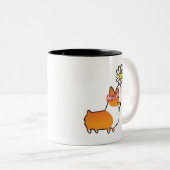 Red Corgi Flower Power Mok | CorgiDingen (Voorkant rechts)