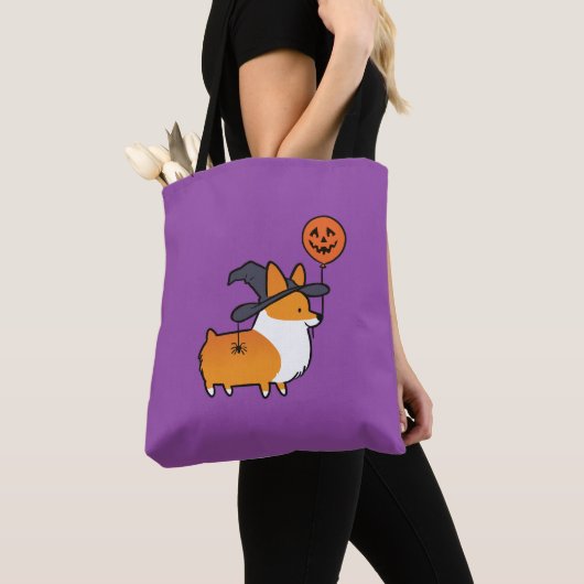 Red Corgi Halloween Bag Tote Bag (Dichtbij)