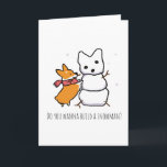 Red Corgi Snowman | CorgiThings Feestdagen Kaart<br><div class="desc">www.corgithings.com instagram.com/corgithings facebook.com/corgithings</div>