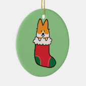 Red Corgi Stocking Ornament | CorgiDingen (Rechts)