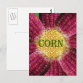 Red Corn Pattern Briefkaart (Voorkant / Achterkant)