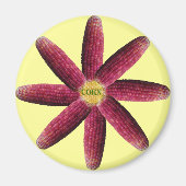 Red Corn Pattern Magneet (Voorkant)