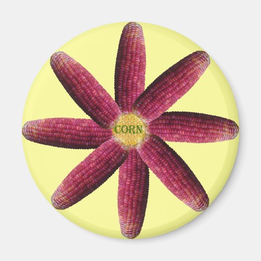 Red Corn Pattern Magneet (Voorkant)