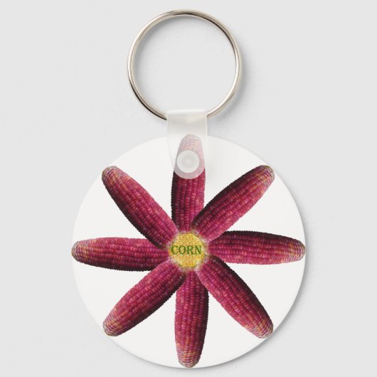 Red Corn Pattern Sleutelhanger (Voorkant)