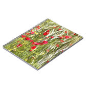 Red Corn Poppies Realistische Kunst Notitieboek (Linkerzijde)