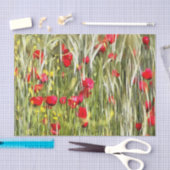 Red Corn Poppies Realistische Kunst Tissuepapier (Craft)