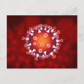 Red Corona Virus Covid Biology Briefkaart (Voorkant)