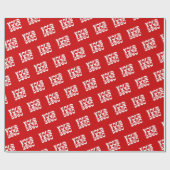 Red Corporate Business Logo-inpakpapier Cadeaupapier (Vlak)