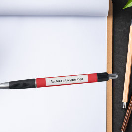 Red corporate business logo pen