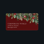 Red Corporate Christmas Party Retouradres Etiket<br><div class="desc">Red Corporate Christmas Party Retour Adreslabel Zie bijpassend collectie in Niche en Nest Store</div>
