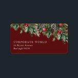 Red Corporate Christmas Party Retouradres Etiket<br><div class="desc">Red Corporate Christmas Party Retour Adreslabel Zie bijpassend collectie in Niche en Nest Store</div>