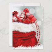 Red Corporate Kerstmis Vakantie Diner Party Kaart (Achterkant)