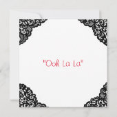 Red corset en Black Lace Lingerie Shower Kaart (Achterkant)