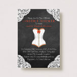 Red Corset White Lace Chalkboard Lingerie Shower Kaart<br><div class="desc">Red Corset White Lace Chalkboard Lingerie — Aangepaste aankondigingen. OBJECTEN AANPASSEN</div>