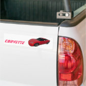 Red Corvette Bumpersticker (Op Truck)